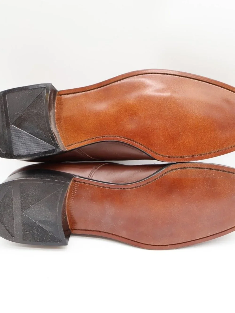 James Pepper Vintage 80s Derby Dress Shoes Mens 12 Brown Leather NOS